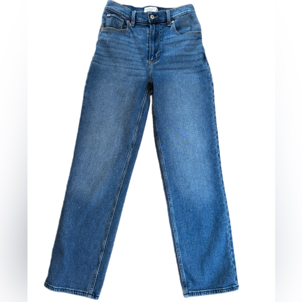 Abercrombie & Fitch 90’s Straight Ultra High Rise Jean Size 2 Regular 26 - Picture 7 of 16